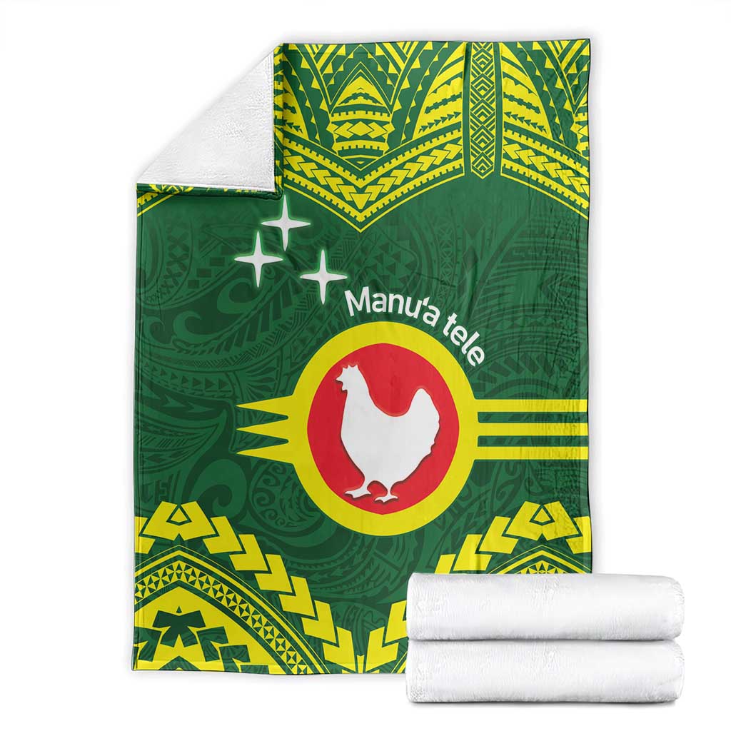 Manu'a Flag Day Blanket Polynesian Pattern National Color Proud