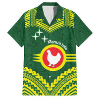 Manu'a Flag Day Family Matching Long Sleeve Bodycon Dress and Hawaiian Shirt Polynesian Pattern National Color Proud
