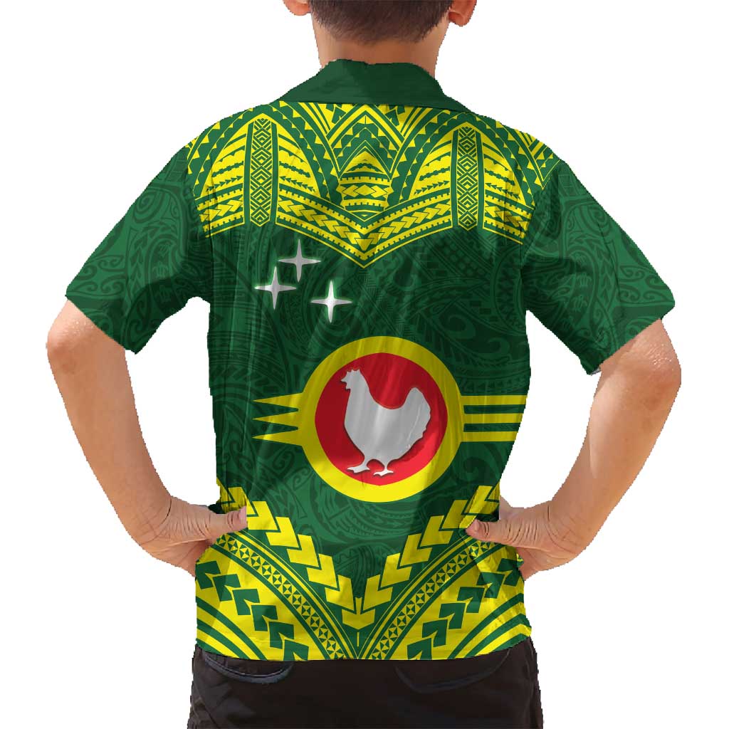 Manu'a Flag Day Family Matching Tank Maxi Dress and Hawaiian Shirt Polynesian Pattern National Color Proud
