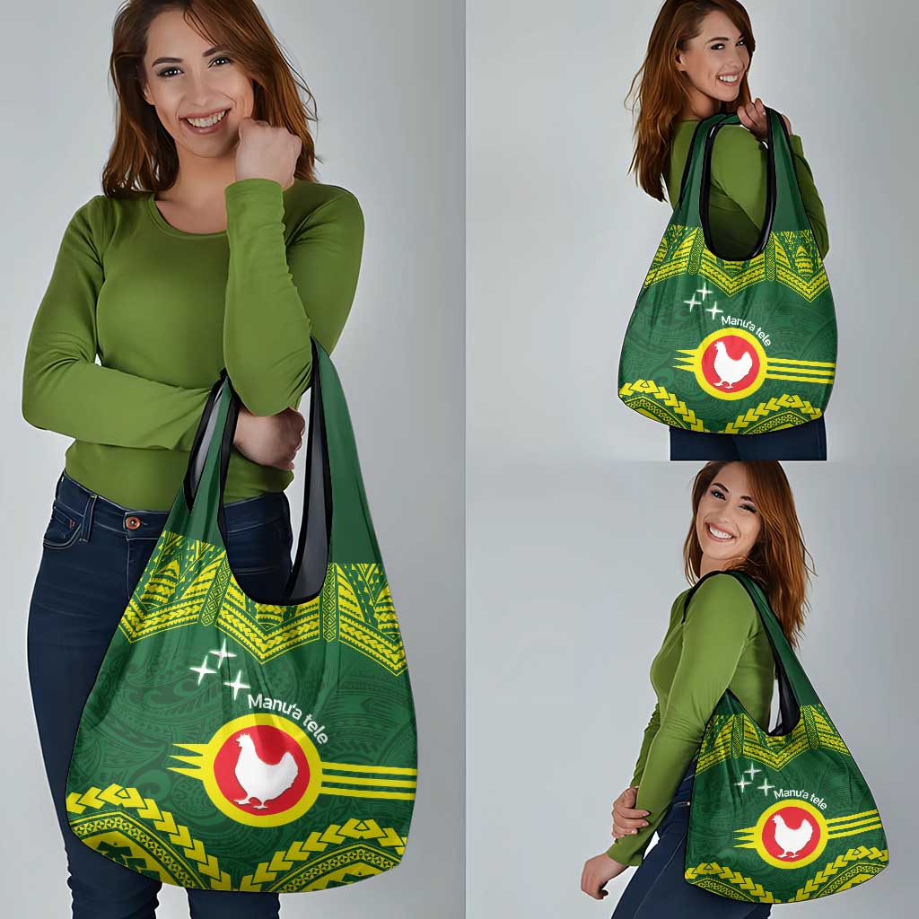 Manu'a Flag Day Grocery Bag Polynesian Pattern National Color Proud LT14 - Polynesian Pride