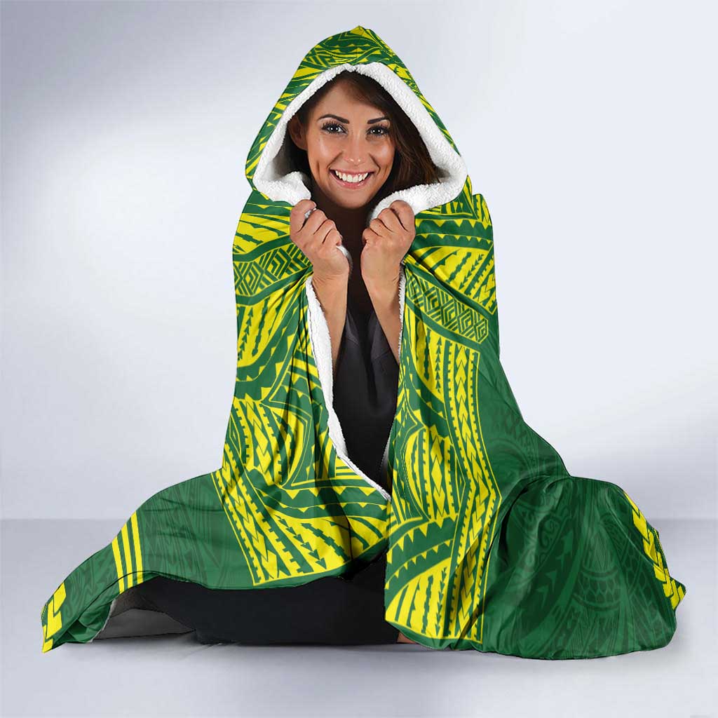 Manu'a Flag Day Hooded Blanket Polynesian Pattern National Color Proud