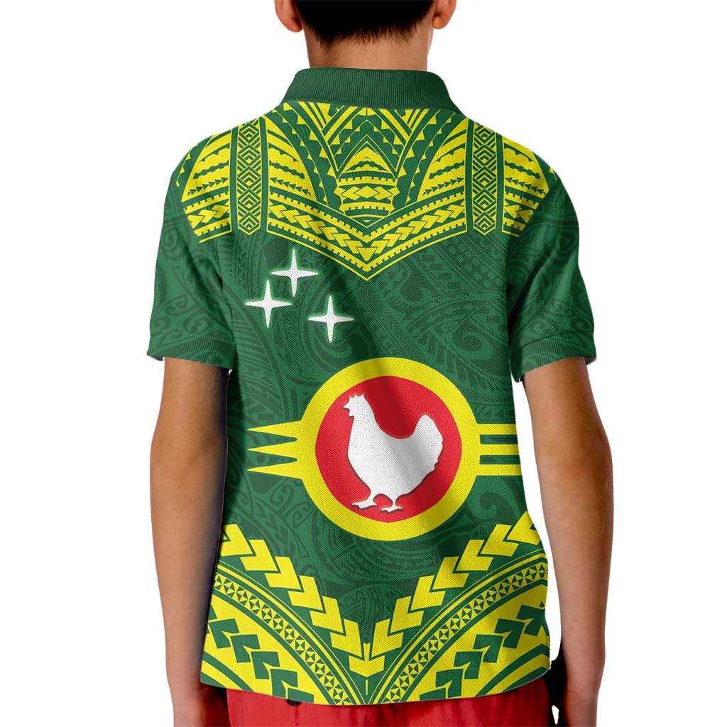 Manu'a Flag Day Kid Polo Shirt Polynesian Pattern National Color Proud