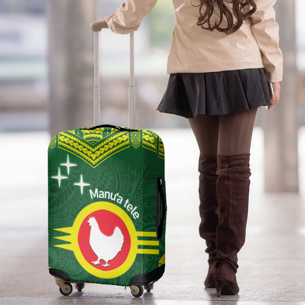 Manu'a Flag Day Luggage Cover Polynesian Pattern National Color Proud