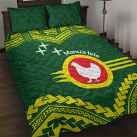 Manu'a Flag Day Quilt Bed Set Polynesian Pattern National Color Proud