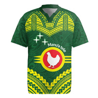 Manu'a Flag Day Rugby Jersey Polynesian Pattern National Color Proud LT14 Green - Polynesian Pride