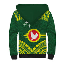 Manu'a Flag Day Sherpa Hoodie Polynesian Pattern National Color Proud LT14 - Polynesian Pride