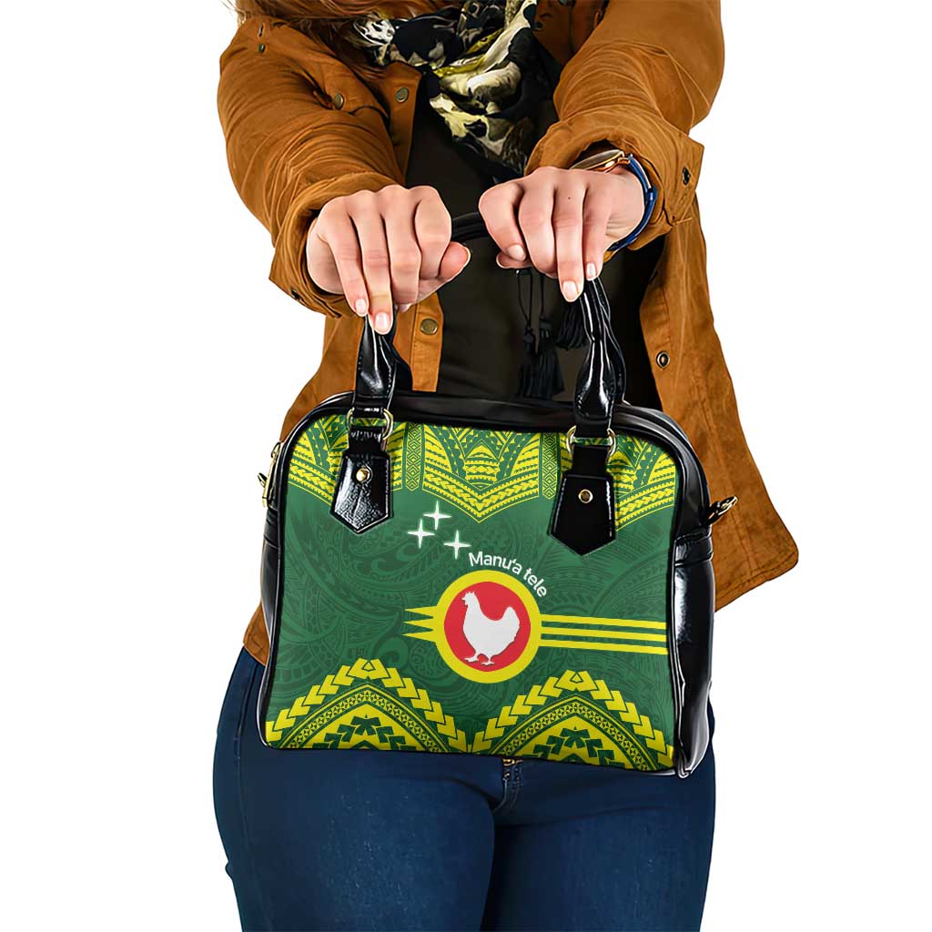 Manu'a Flag Day Shoulder Handbag Polynesian Pattern National Color Proud