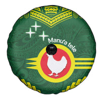 Manu'a Flag Day Spare Tire Cover Polynesian Pattern National Color Proud
