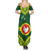 Manu'a Flag Day Summer Maxi Dress Polynesian Pattern National Color Proud LT14 - Polynesian Pride