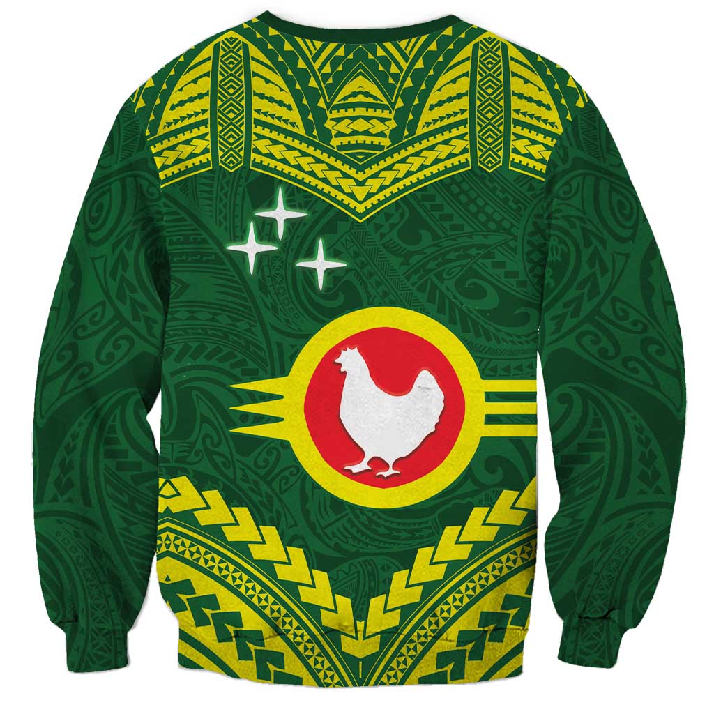 Manu'a Flag Day Sweatshirt Polynesian Pattern National Color Proud LT14 - Polynesian Pride
