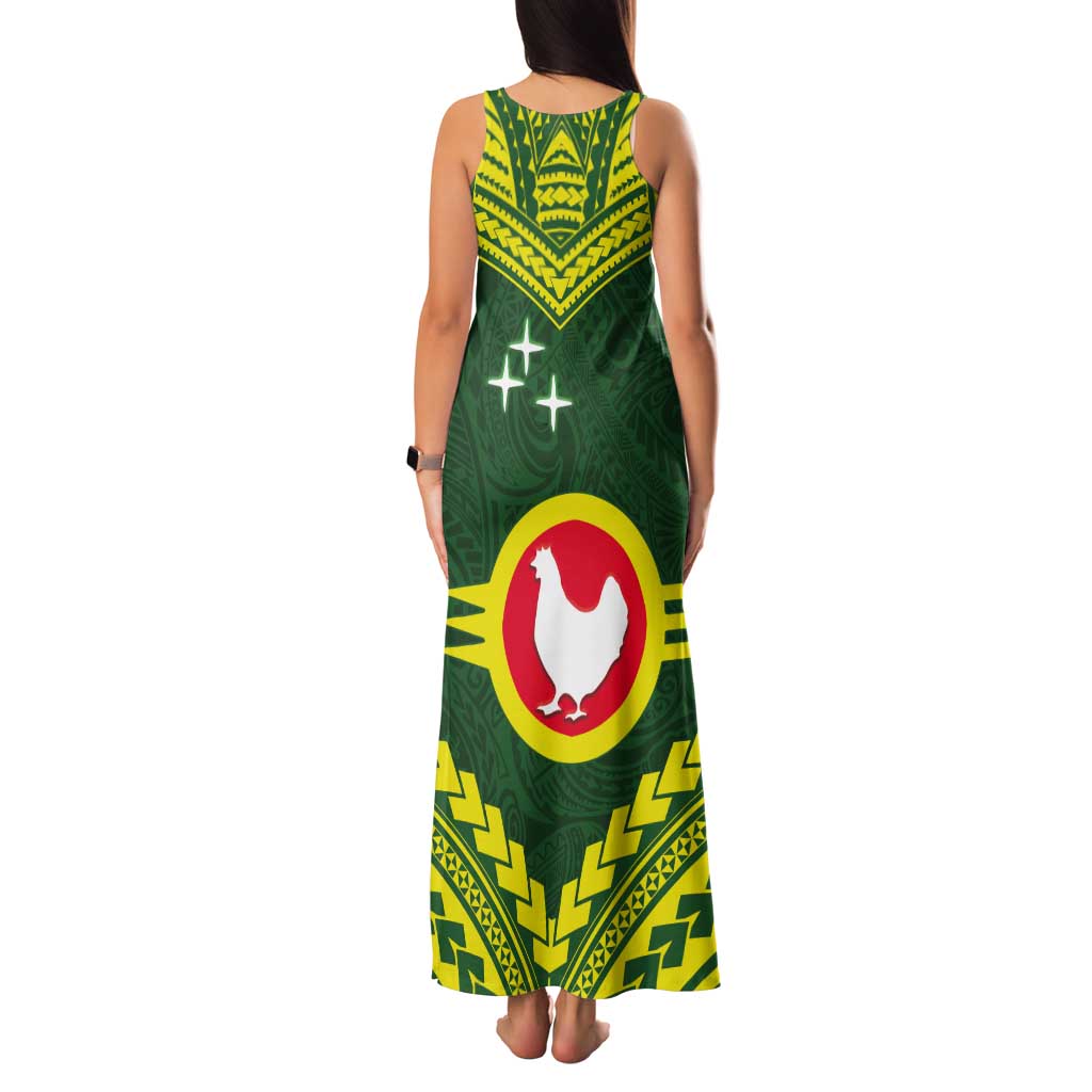 Manu'a Flag Day Tank Maxi Dress Polynesian Pattern National Color Proud LT14 - Polynesian Pride