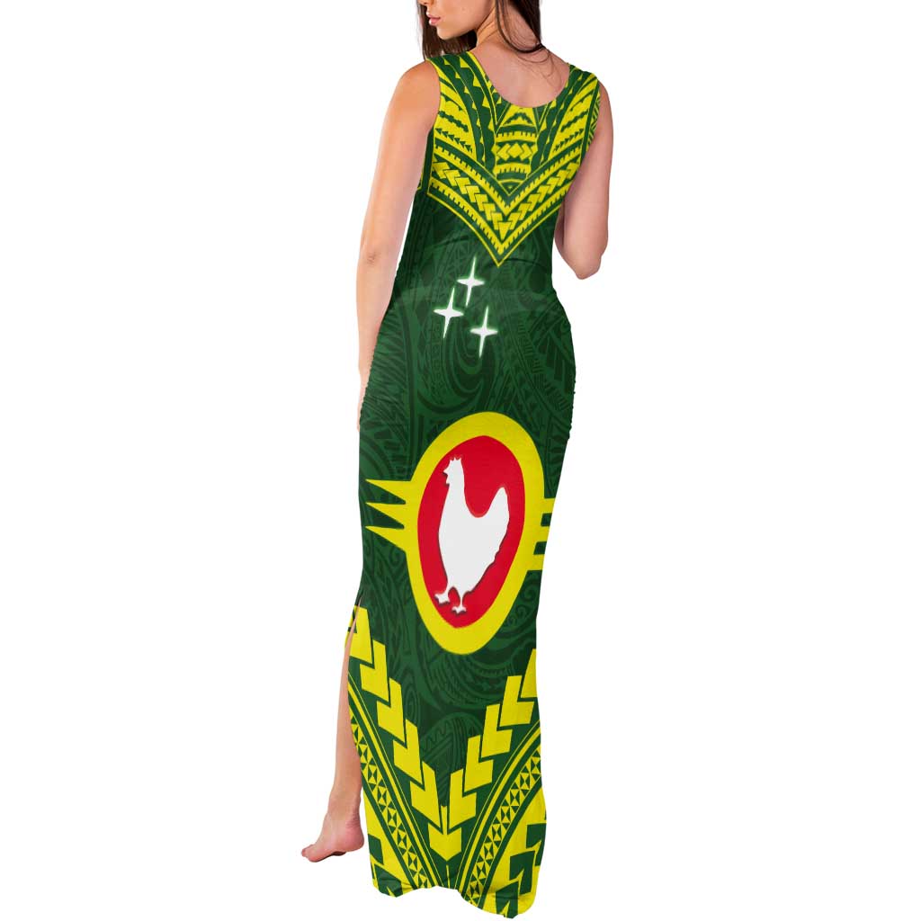 Manu'a Flag Day Tank Maxi Dress Polynesian Pattern National Color Proud LT14 - Polynesian Pride