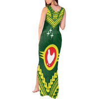 Manu'a Flag Day Tank Maxi Dress Polynesian Pattern National Color Proud LT14 - Polynesian Pride