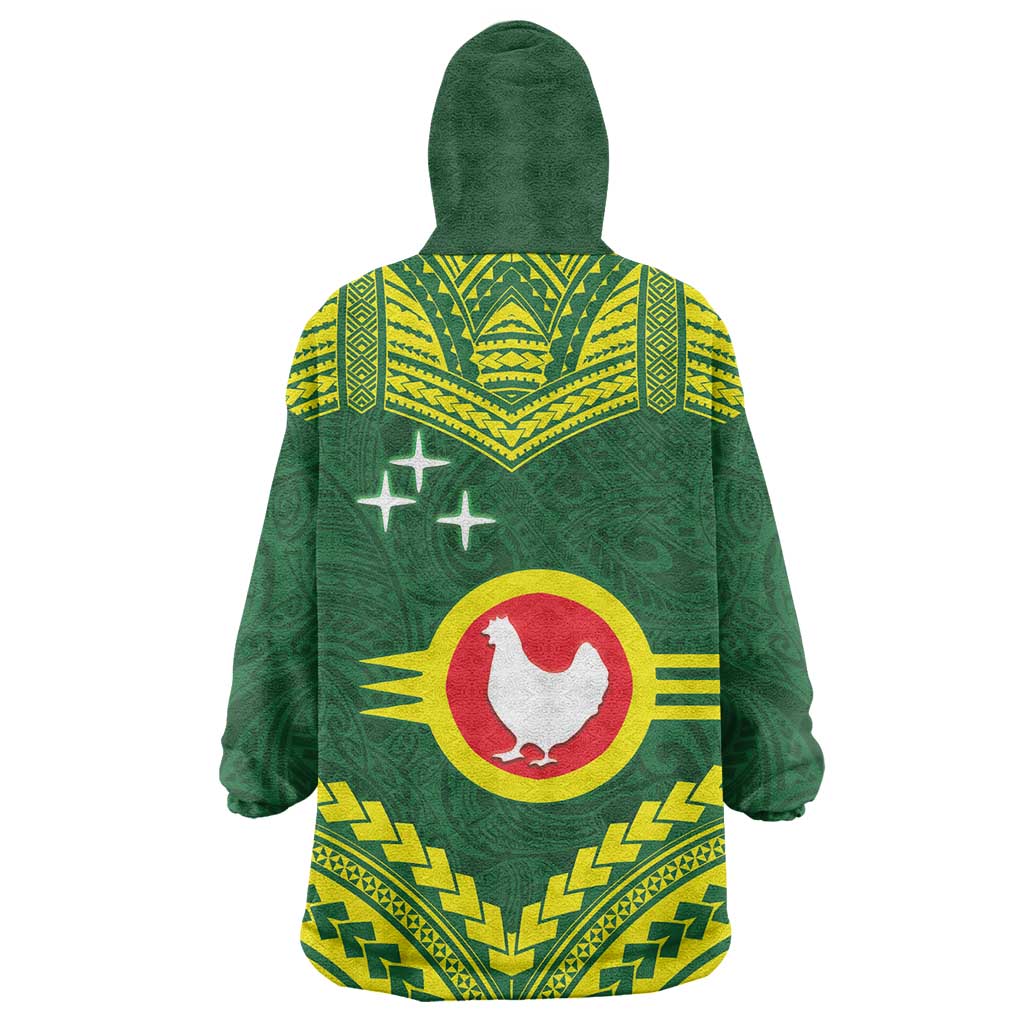Manu'a Flag Day Wearable Blanket Hoodie Polynesian Pattern National Color Proud LT14 - Polynesian Pride