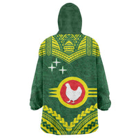 Manu'a Flag Day Wearable Blanket Hoodie Polynesian Pattern National Color Proud LT14 - Polynesian Pride
