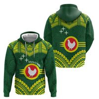Manu'a Flag Day Zip Hoodie Polynesian Pattern National Color Proud