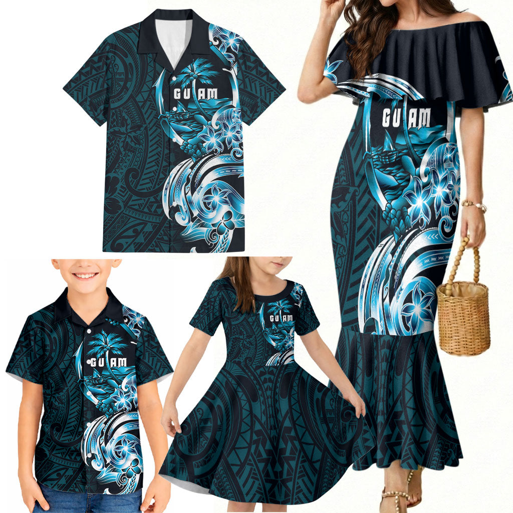 Asut Guam Chamorro Family Matching Mermaid Dress and Hawaiian Shirt Guahan Seal Tattoo LT14 - Polynesian Pride