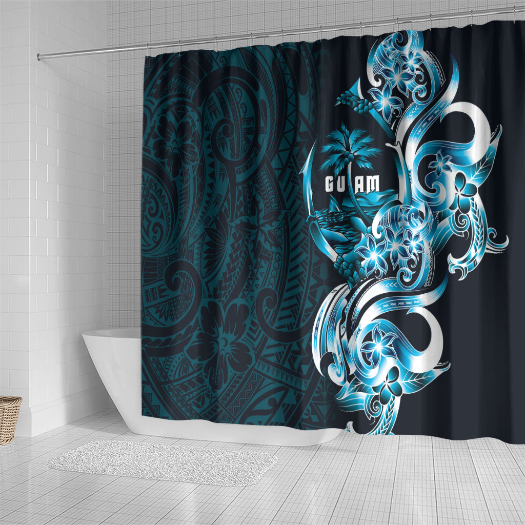 Asut Guam Chamorro Shower Curtain Guahan Seal Tattoo LT14 - Polynesian Pride
