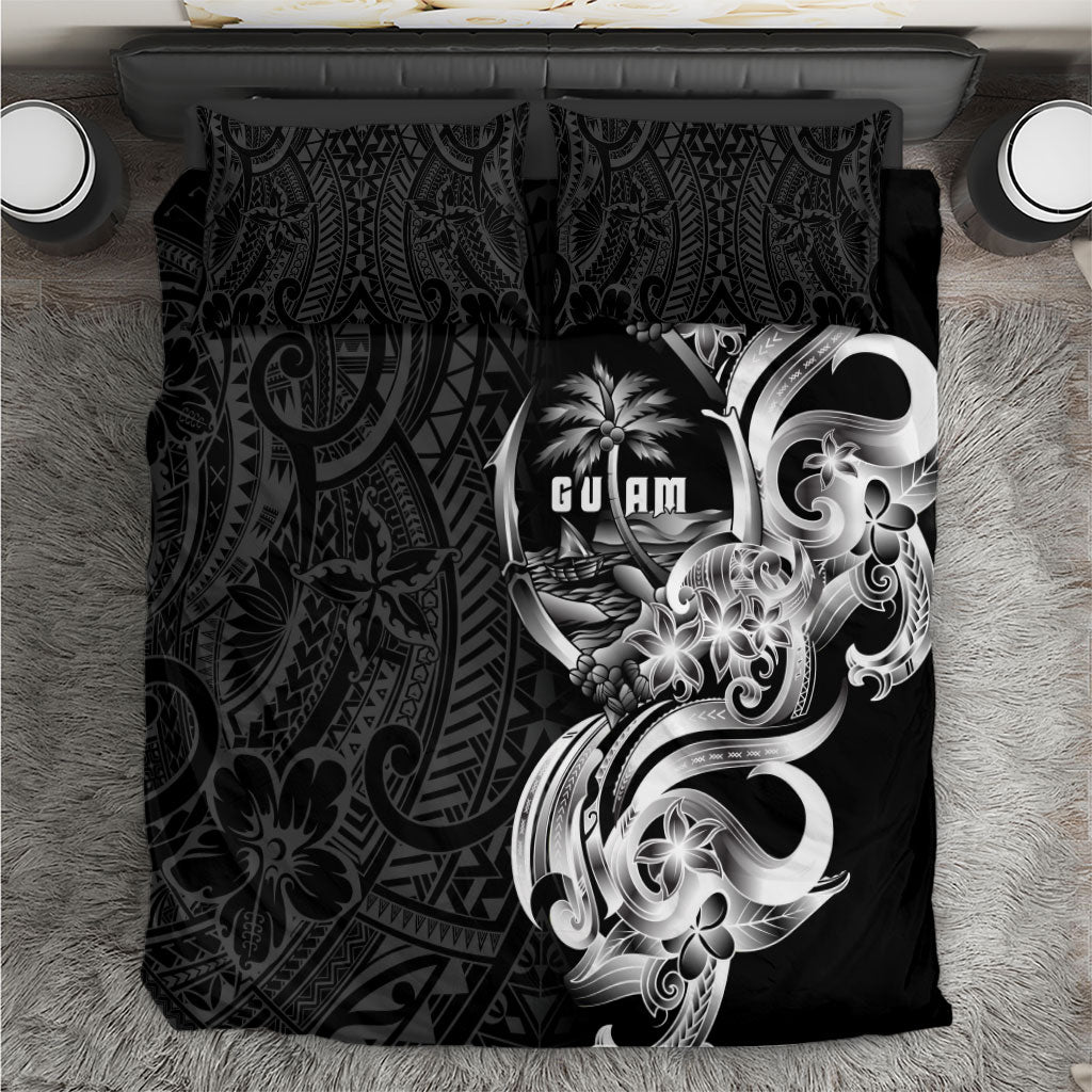 Attelong Guam Chamorro Bedding Set Guahan Seal Tattoo LT14 Black - Polynesian Pride