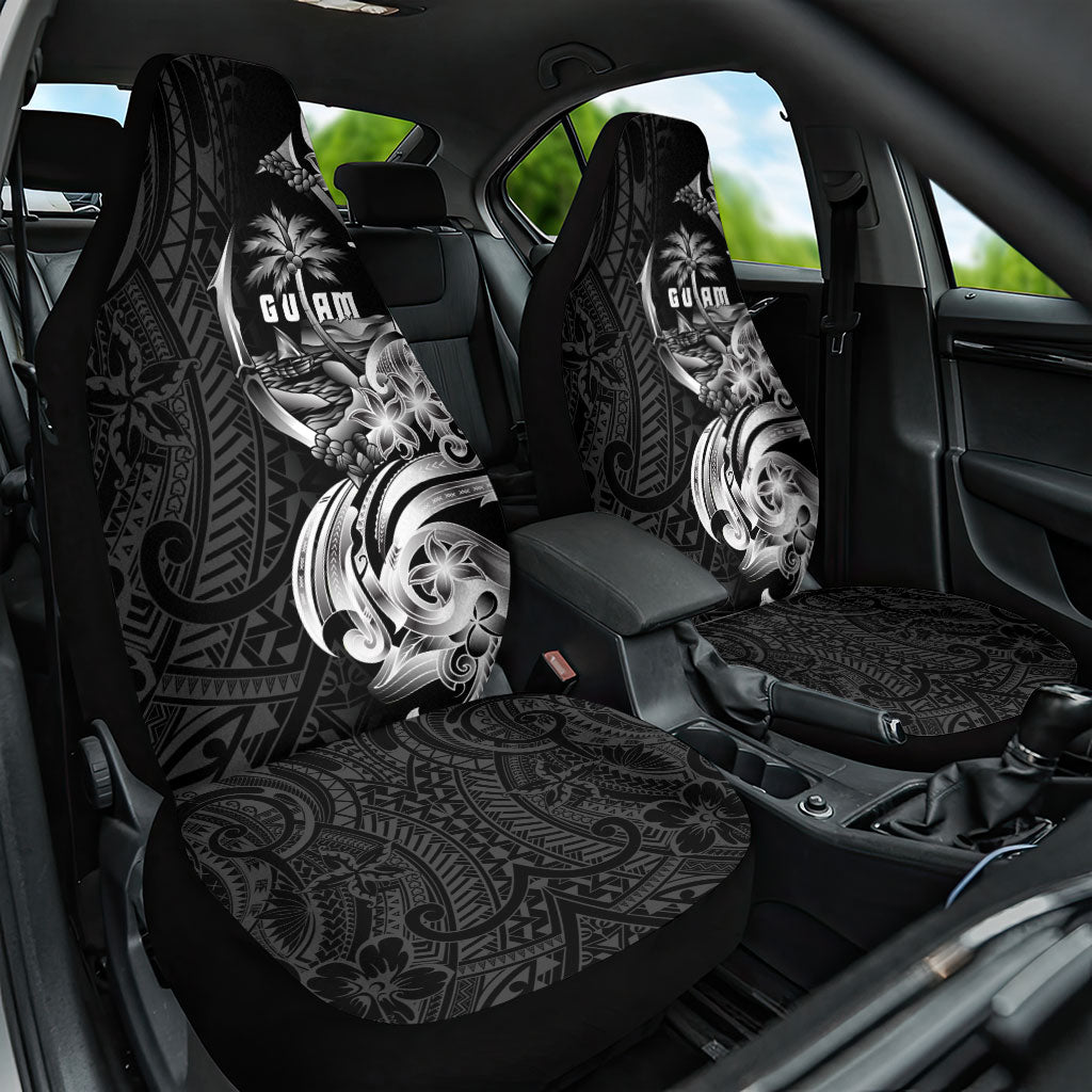 Attelong Guam Chamorro Car Seat Cover Guahan Seal Tattoo LT14 One Size Black - Polynesian Pride