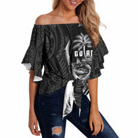 Attelong Guam Chamorro Off Shoulder Wrap Waist Top Guahan Seal Tattoo LT14 - Polynesian Pride