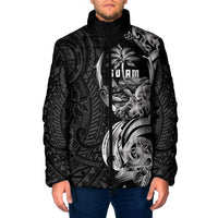 Attelong Guam Chamorro Padded Jacket Guahan Seal Tattoo LT14 Men Black - Polynesian Pride