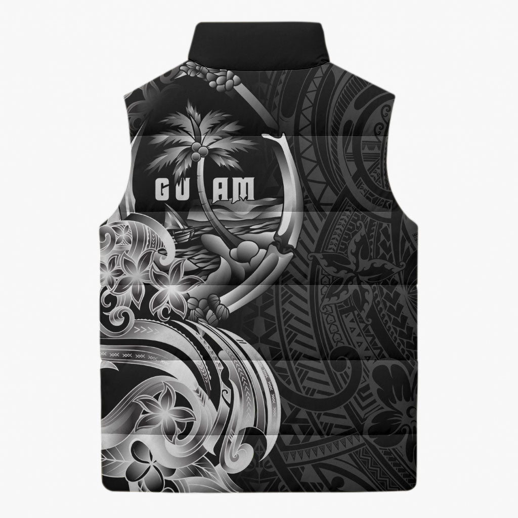 Attelong Guam Chamorro Sleeveless Puffer Jacket Guahan Seal Tattoo LT14 - Polynesian Pride