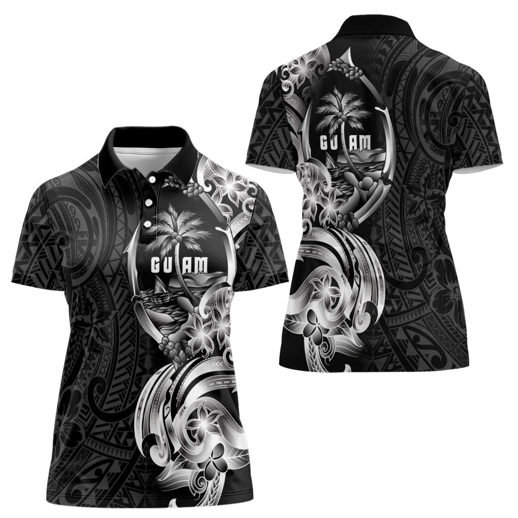Attelong Guam Chamorro Women Polo Shirt Guahan Seal Tattoo LT14 - Polynesian Pride