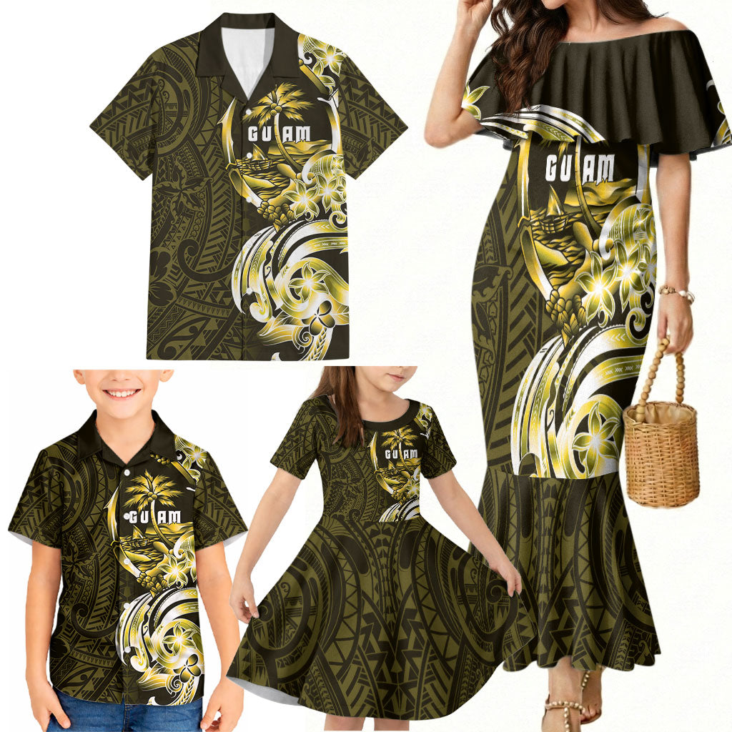 Amariyu Guam Chamorro Family Matching Mermaid Dress and Hawaiian Shirt Guahan Seal Tattoo LT14 - Polynesian Pride