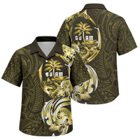 Amariyu Guam Chamorro Family Matching Tank Maxi Dress and Hawaiian Shirt Guahan Seal Tattoo LT14 Son's Shirt Yellow - Polynesian Pride