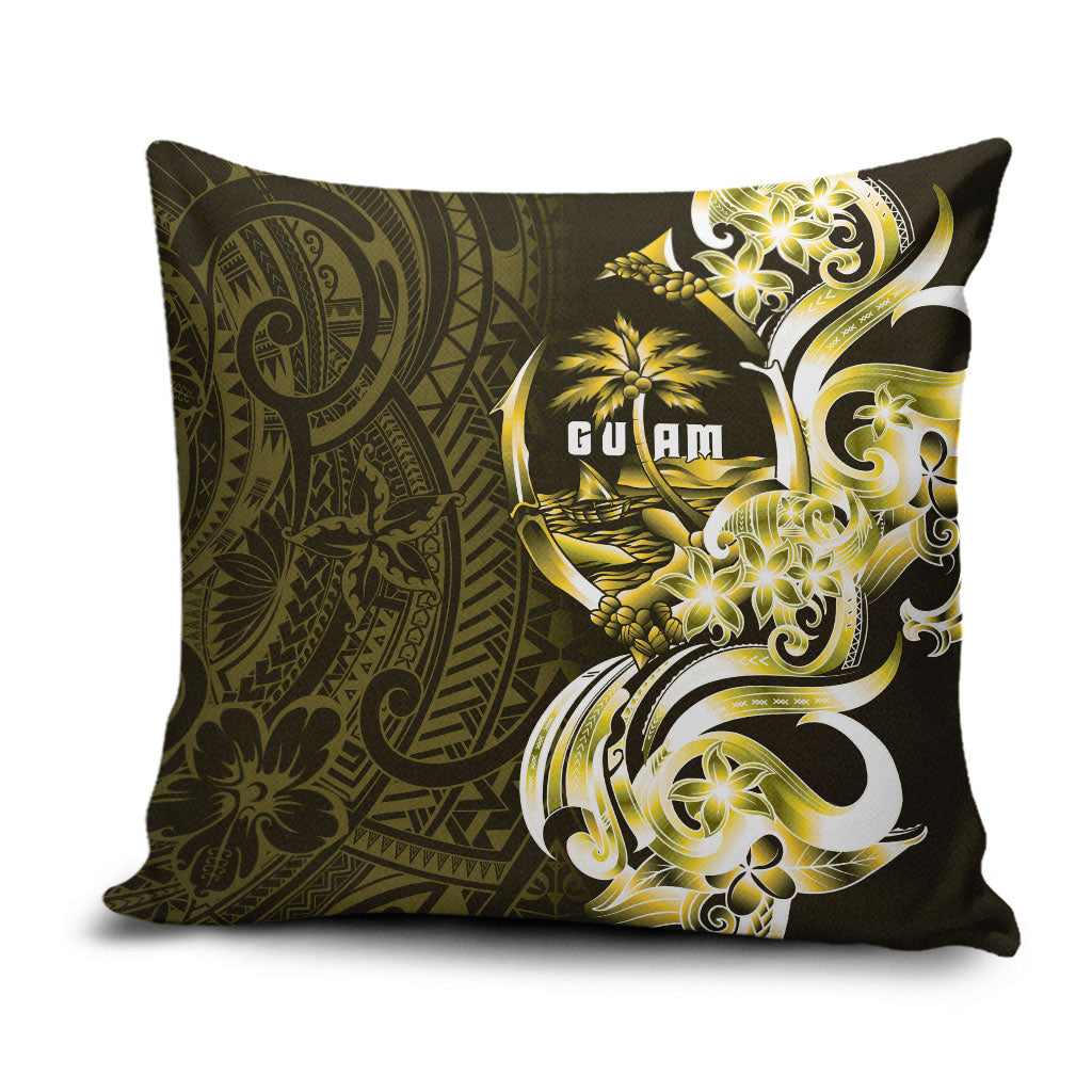 Amariyu Guam Chamorro Pillow Cover Guahan Seal Tattoo LT14 Yellow - Polynesian Pride
