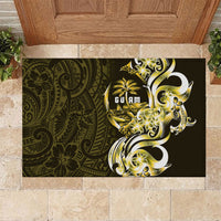 Amariyu Guam Chamorro Rubber Doormat Guahan Seal Tattoo LT14 Yellow - Polynesian Pride