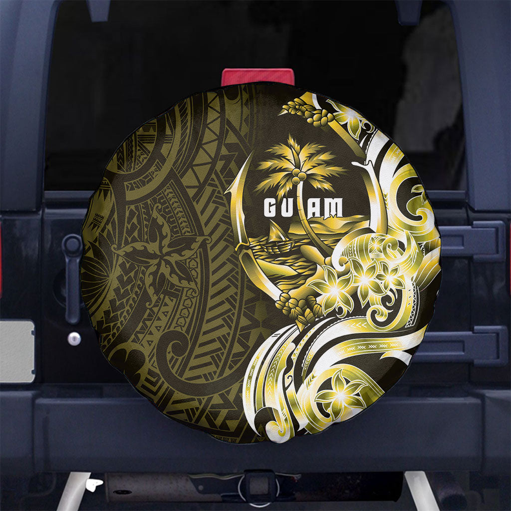 Amariyu Guam Chamorro Spare Tire Cover Guahan Seal Tattoo LT14 No hole Yellow - Polynesian Pride