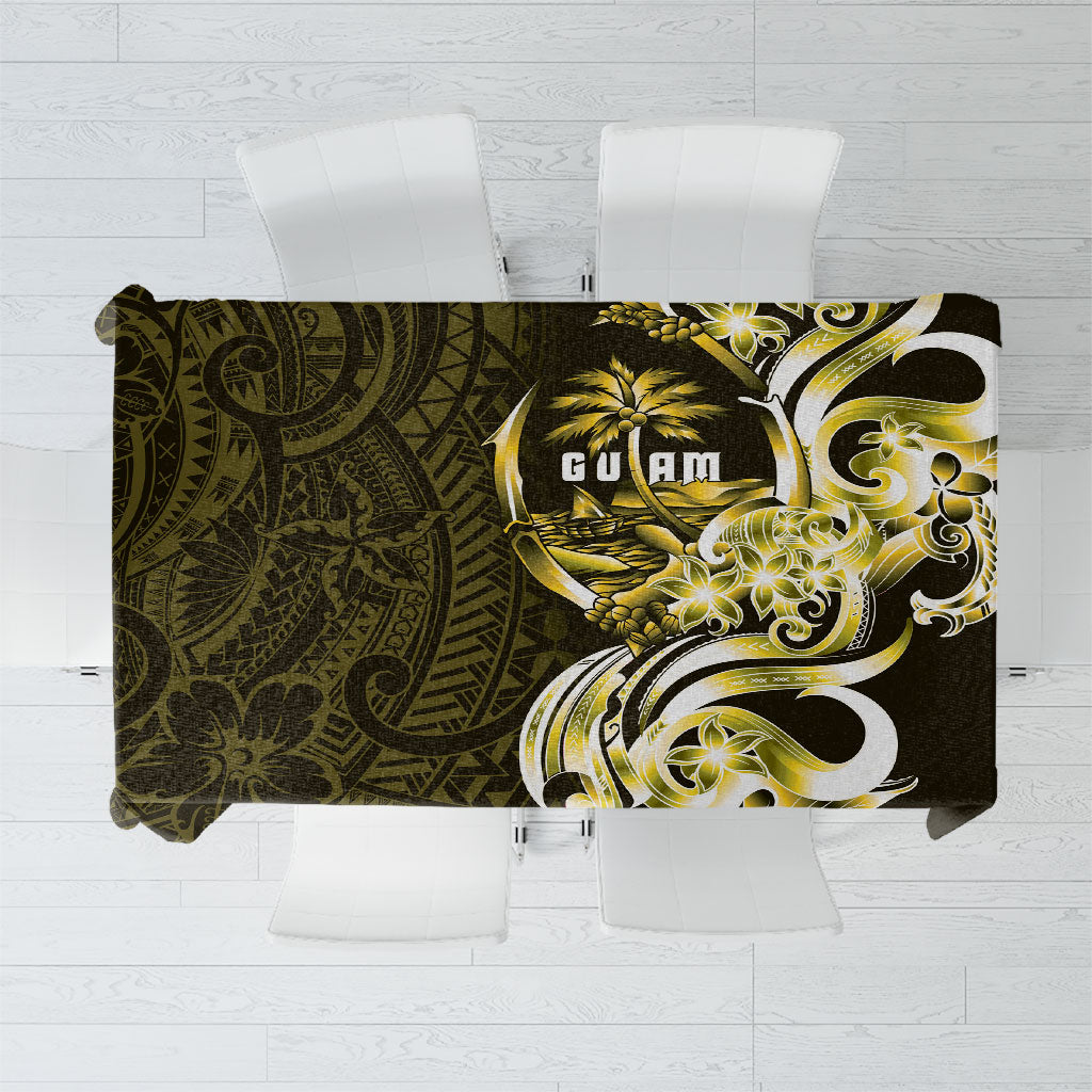 Amariyu Guam Chamorro Tablecloth Guahan Seal Tattoo LT14 Yellow - Polynesian Pride