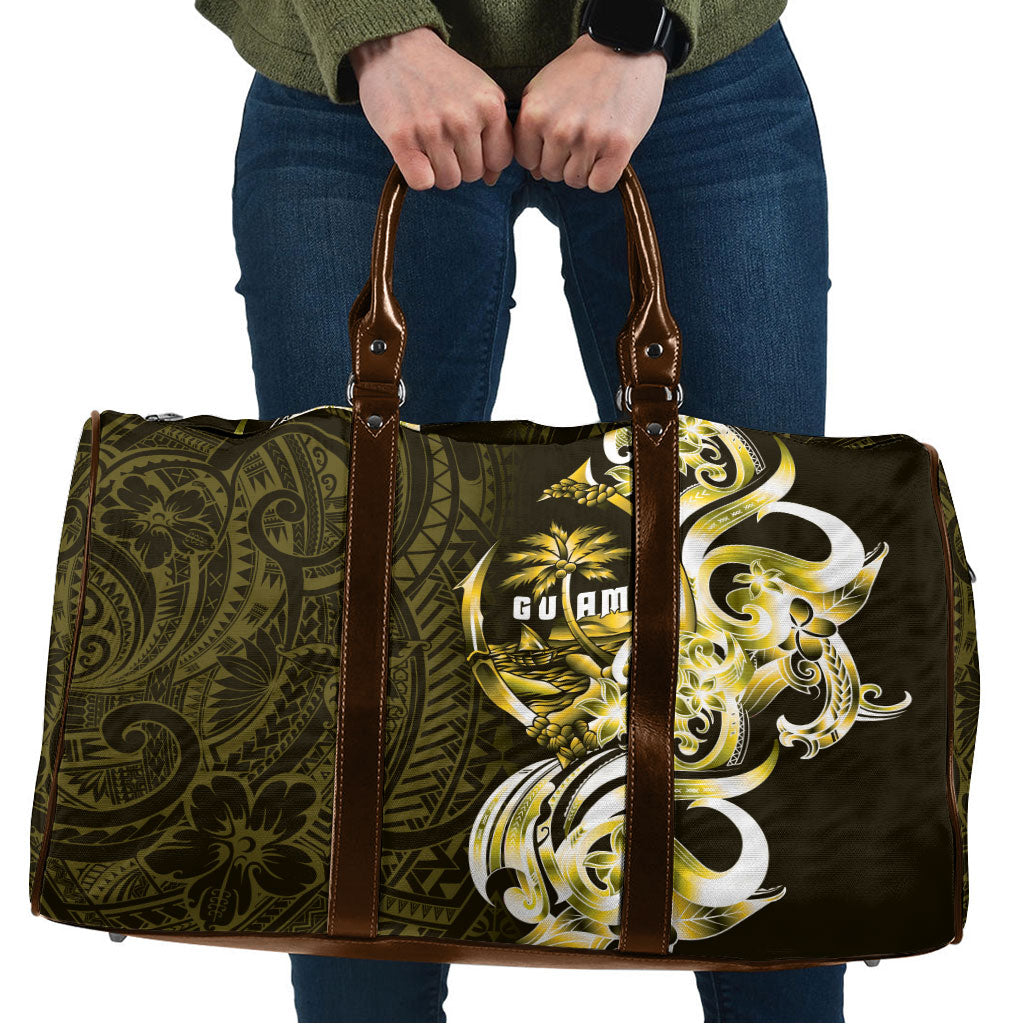 Amariyu Guam Chamorro Travel Bag Guahan Seal Tattoo LT14 Yellow - Polynesian Pride