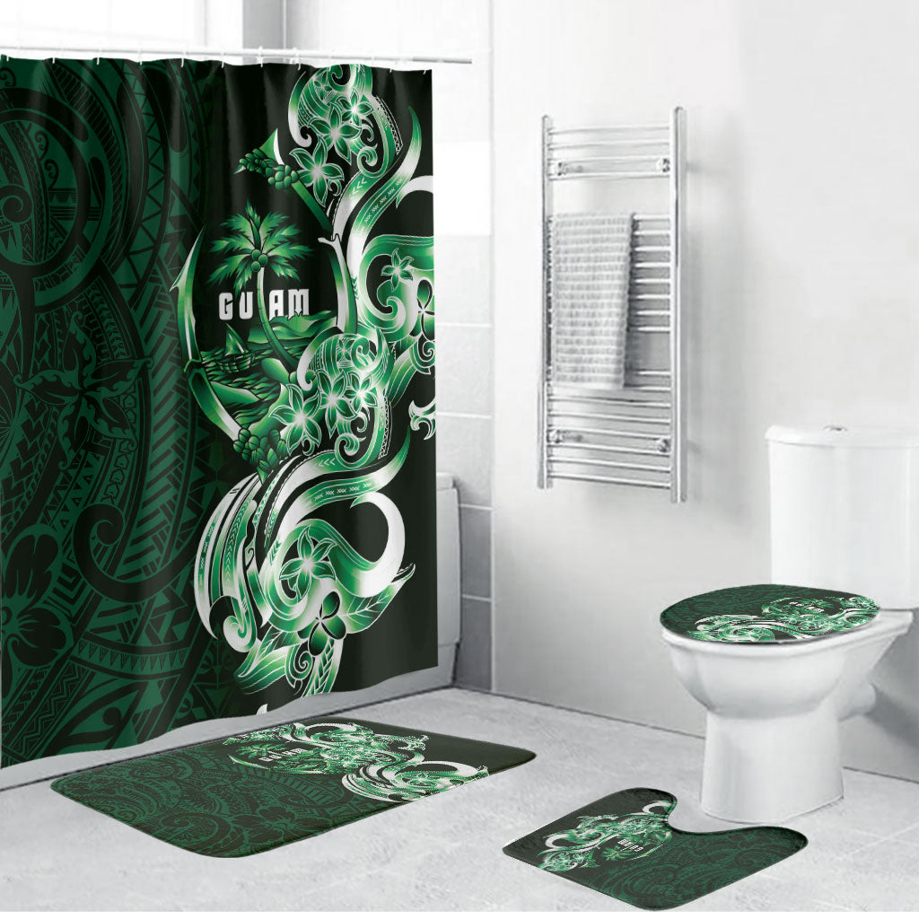 Betde Guam Chamorro Bathroom Set Guahan Seal Tattoo LT14 Bathroom Set (4 pcs) Green - Polynesian Pride