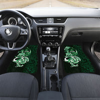 Betde Guam Chamorro Car Mats Guahan Seal Tattoo LT14 Set 2pcs - Front Green - Polynesian Pride
