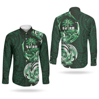 Betde Guam Chamorro Couples Matching Mermaid Dress and Long Sleeve Button Shirt Guahan Seal Tattoo LT14 - Polynesian Pride