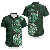 Betde Guam Chamorro Couples Matching Off Shoulder Maxi Dress and Hawaiian Shirt Guahan Seal Tattoo LT14 - Polynesian Pride