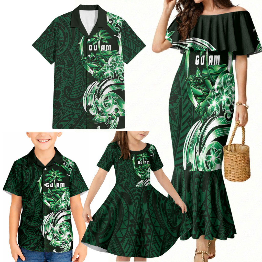 Betde Guam Chamorro Family Matching Mermaid Dress and Hawaiian Shirt Guahan Seal Tattoo LT14 - Polynesian Pride