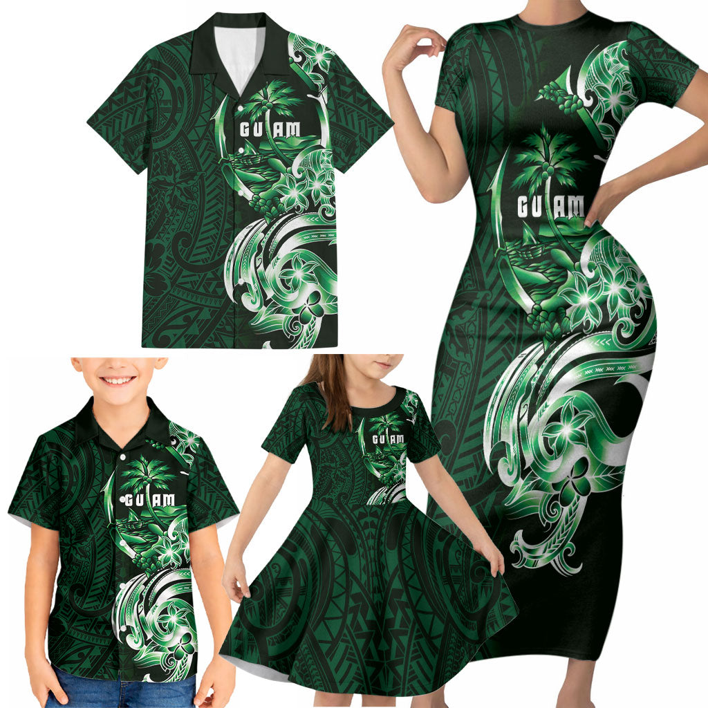 Betde Guam Chamorro Family Matching Short Sleeve Bodycon Dress and Hawaiian Shirt Guahan Seal Tattoo LT14 - Polynesian Pride
