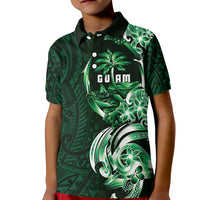 Betde Guam Chamorro Kid Polo Shirt Guahan Seal Tattoo LT14 Kid Green - Polynesian Pride
