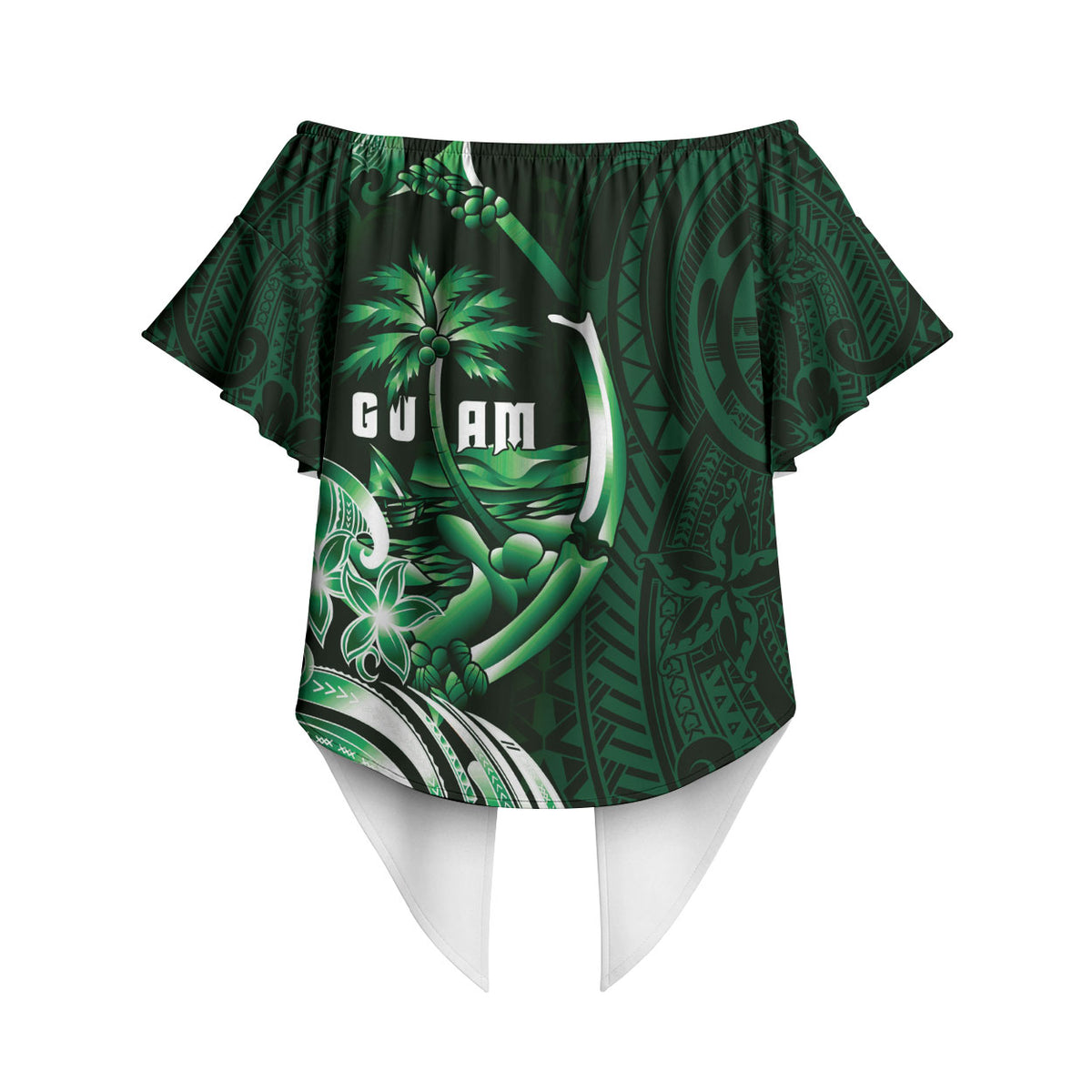 Betde Guam Chamorro Off Shoulder Wrap Waist Top Guahan Seal Tattoo LT14 - Polynesian Pride