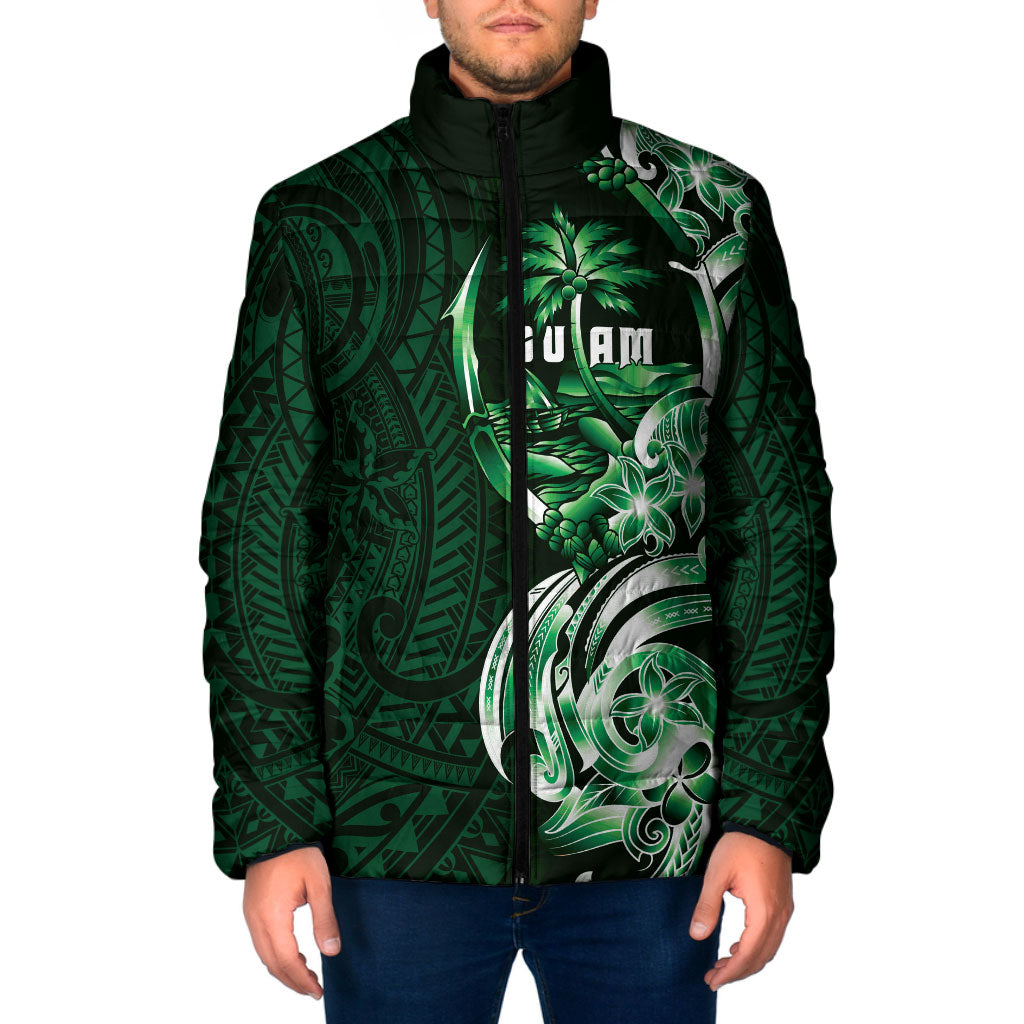 Betde Guam Chamorro Padded Jacket Guahan Seal Tattoo LT14 Men Green - Polynesian Pride