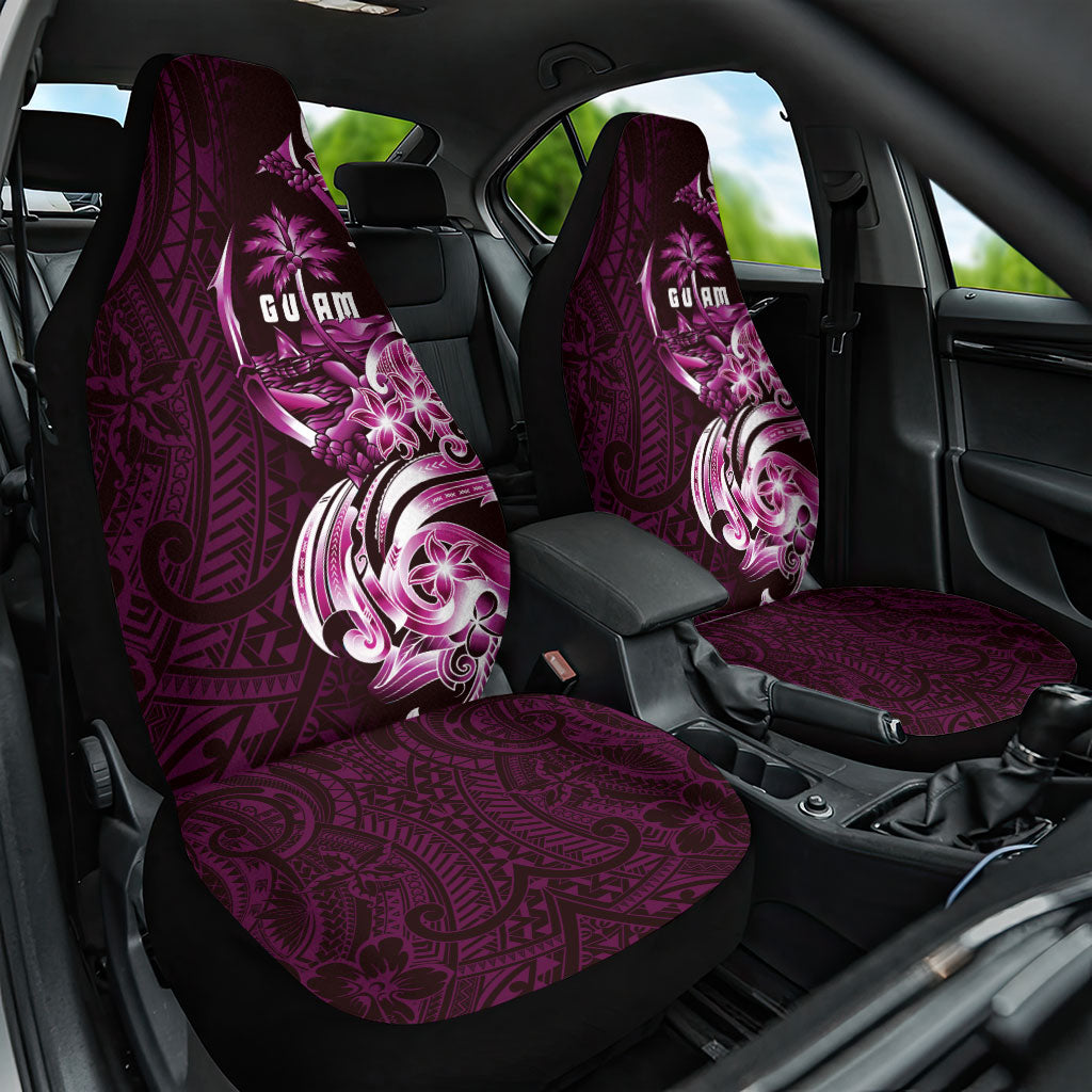 Kulot Di Rosa Guam Chamorro Car Seat Cover Guahan Seal Tattoo LT14 One Size Pink - Polynesian Pride