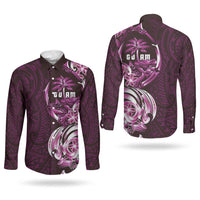 Kulot Di Rosa Guam Chamorro Couples Matching Mermaid Dress and Long Sleeve Button Shirt Guahan Seal Tattoo LT14 - Polynesian Pride