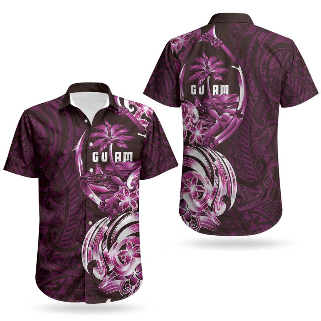 Kulot Di Rosa Guam Chamorro Couples Matching Puletasi and Hawaiian Shirt Guahan Seal Tattoo LT14 - Polynesian Pride
