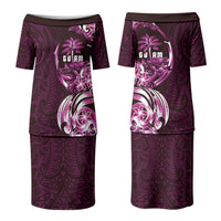 Kulot Di Rosa Guam Chamorro Couples Matching Puletasi and Hawaiian Shirt Guahan Seal Tattoo LT14 - Polynesian Pride