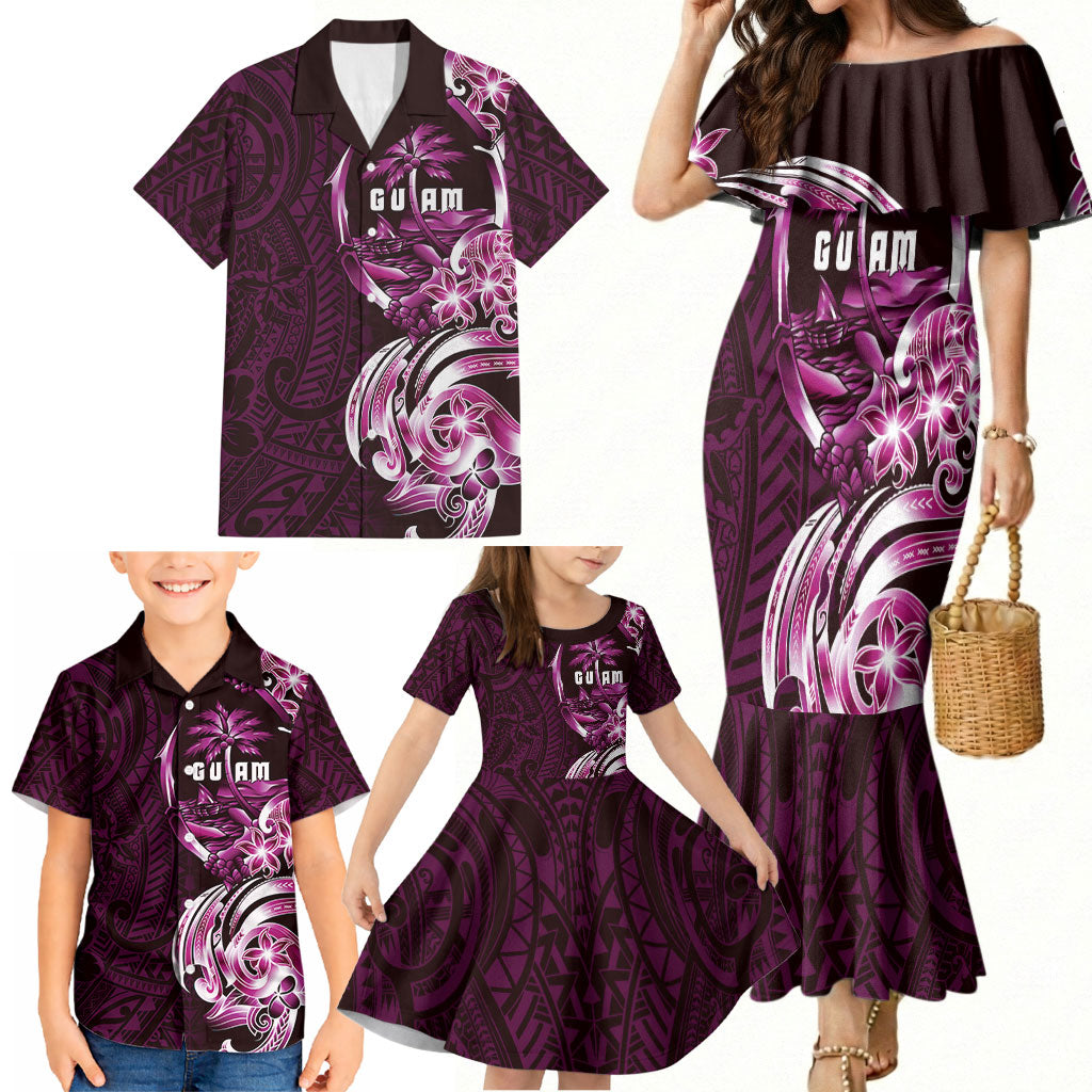 Kulot Di Rosa Guam Chamorro Family Matching Mermaid Dress and Hawaiian Shirt Guahan Seal Tattoo LT14 - Polynesian Pride