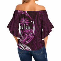 Kulot Di Rosa Guam Chamorro Off Shoulder Wrap Waist Top Guahan Seal Tattoo LT14 - Polynesian Pride